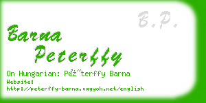 barna peterffy business card